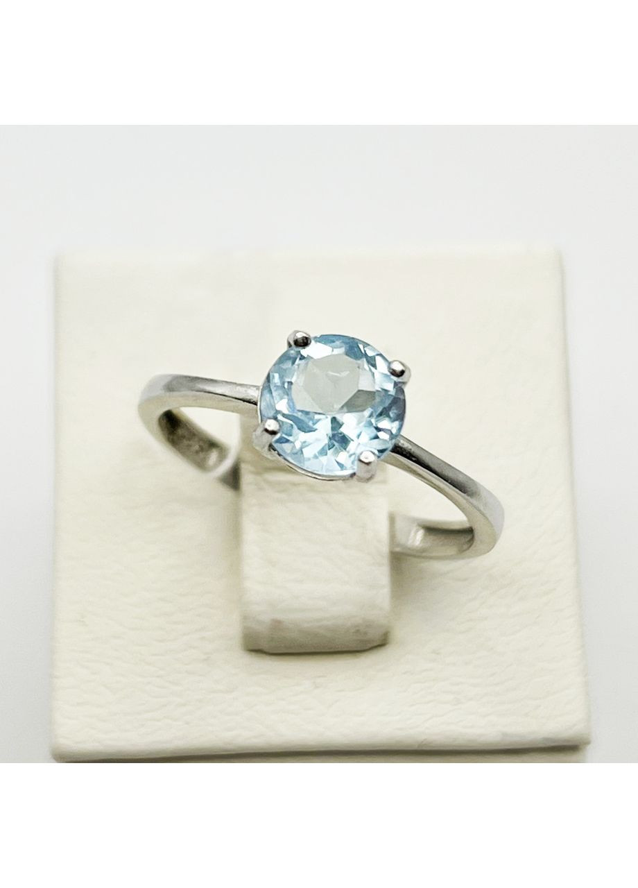 Кольцо серебряное с голубым топазом 18 1,85 г No Brand (370142580)