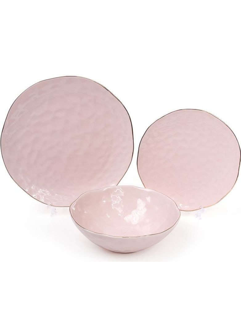 Набор 2 тарелки Bergamo Ø21.5см, розовые. Bona (372171834)