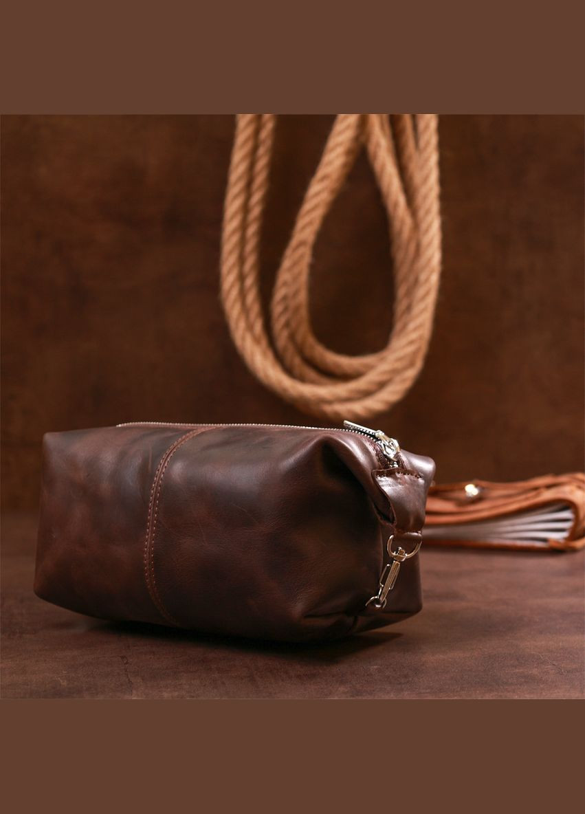 Шкіряна вінтажна косметичка 16398 Shvigel (332052650)