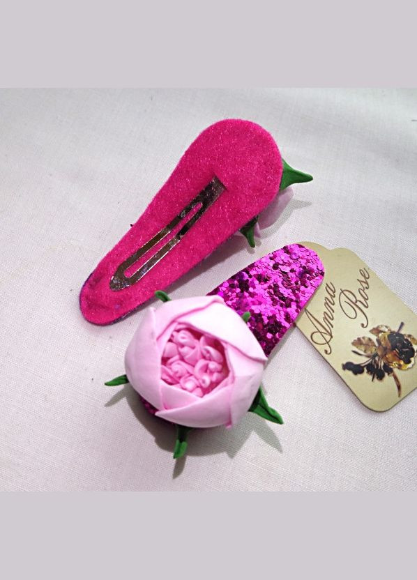 Шпилька тик так з квітами з фоамірану ручної роботи "Рожева троянда" No Brand (349843067)