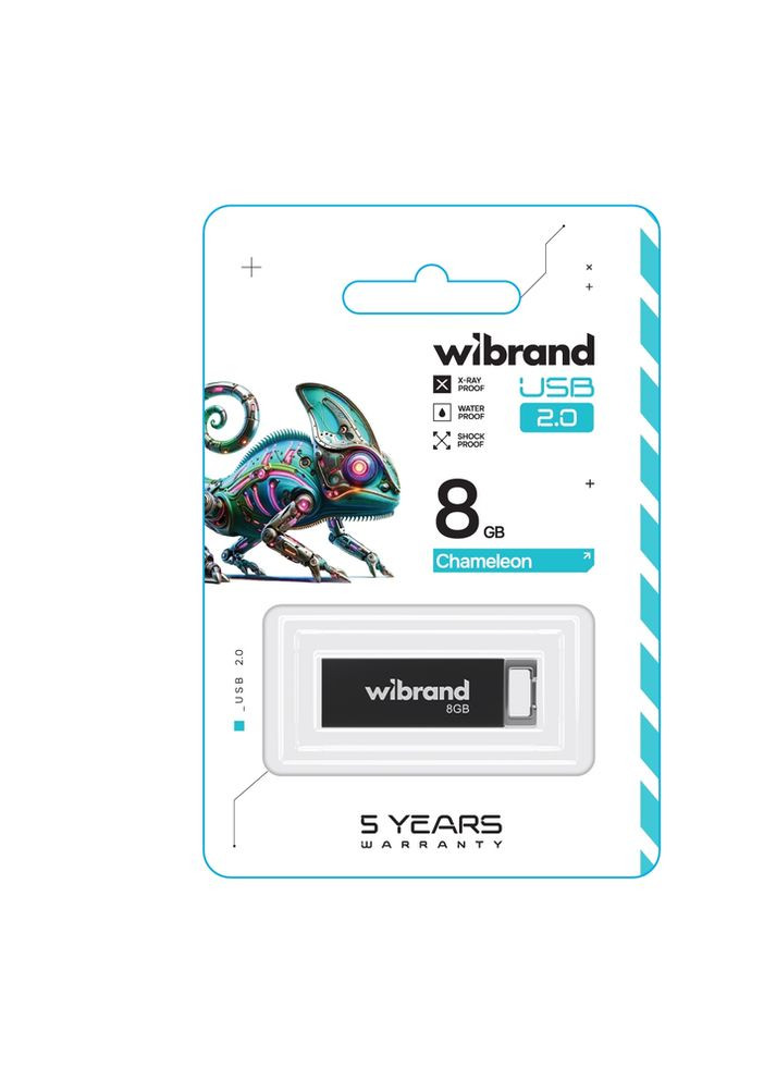 USB Flash USB 2.0 Chameleon 8Gb Black Wibrand (301473233)