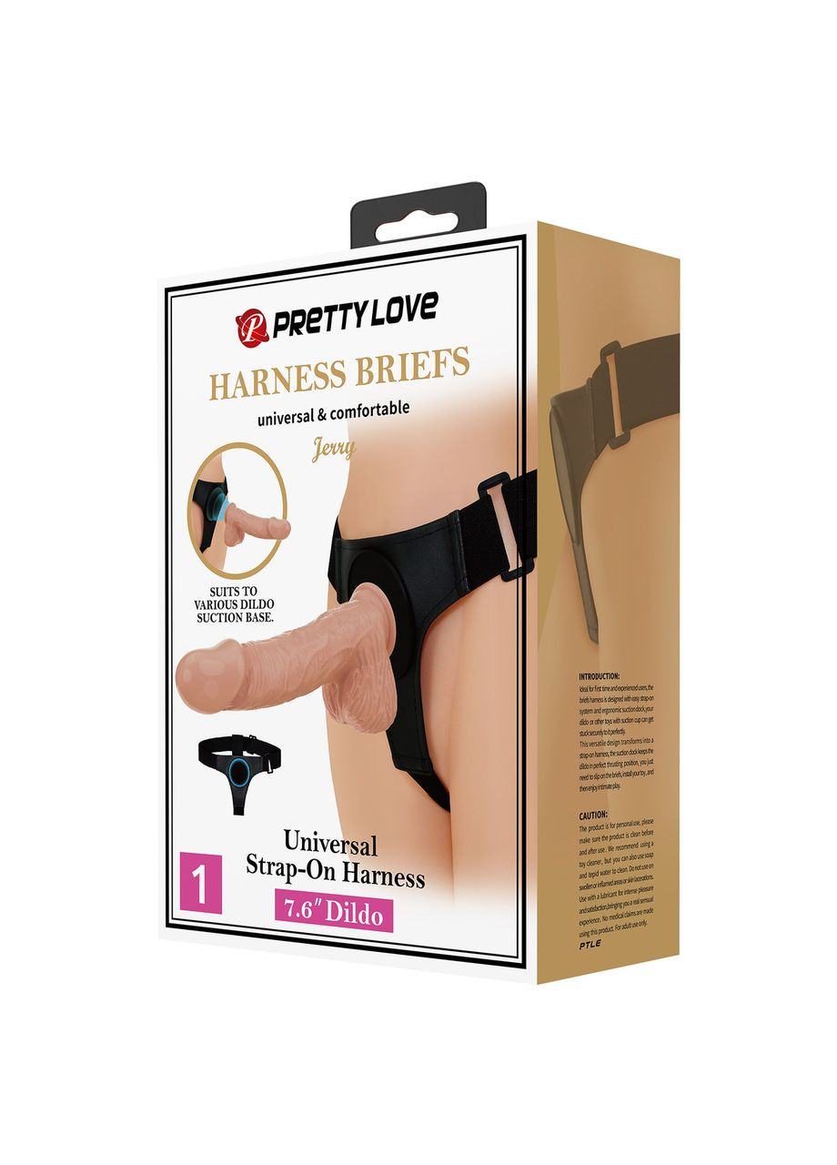 Страпон женский - Pretty Love Harness Briefs Jerry 7.6" Drive LyBaile (335399784)