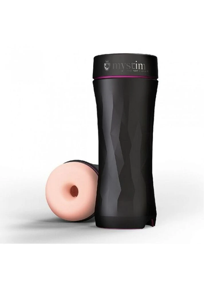 Мастурбатор з електростимуляцією Opus E Donut, бежевий, 21.5 х 8.4 см Mystim (297399634)