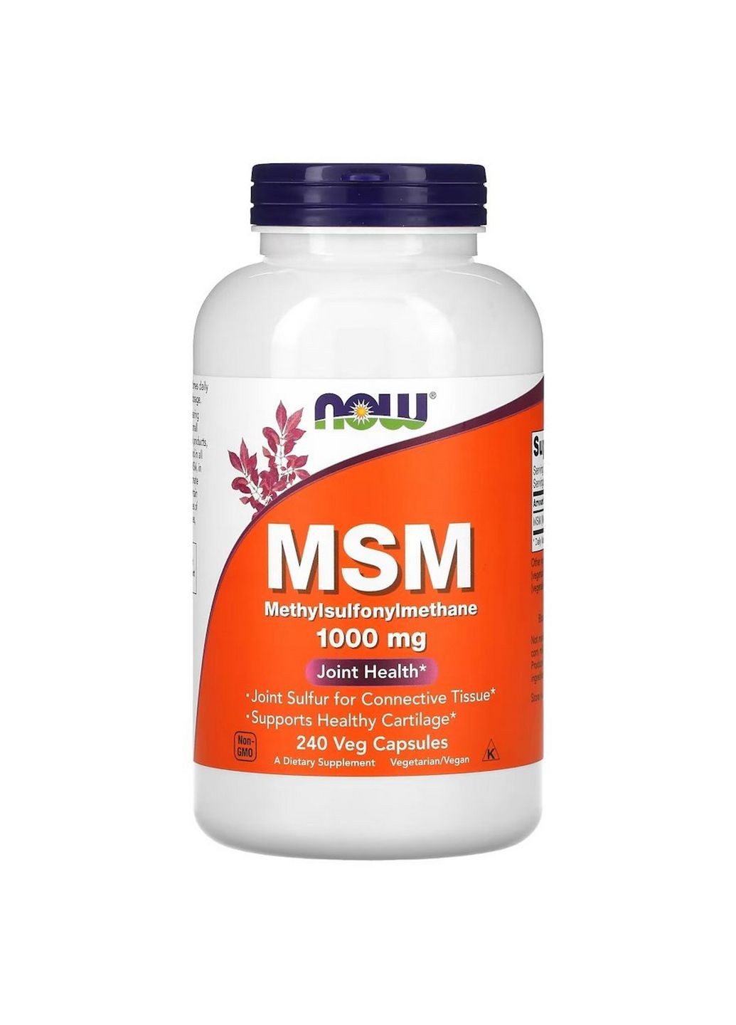 Препарат для суставов и связок MSM 1000 mg, 240 вегакапсул Now (293418561)