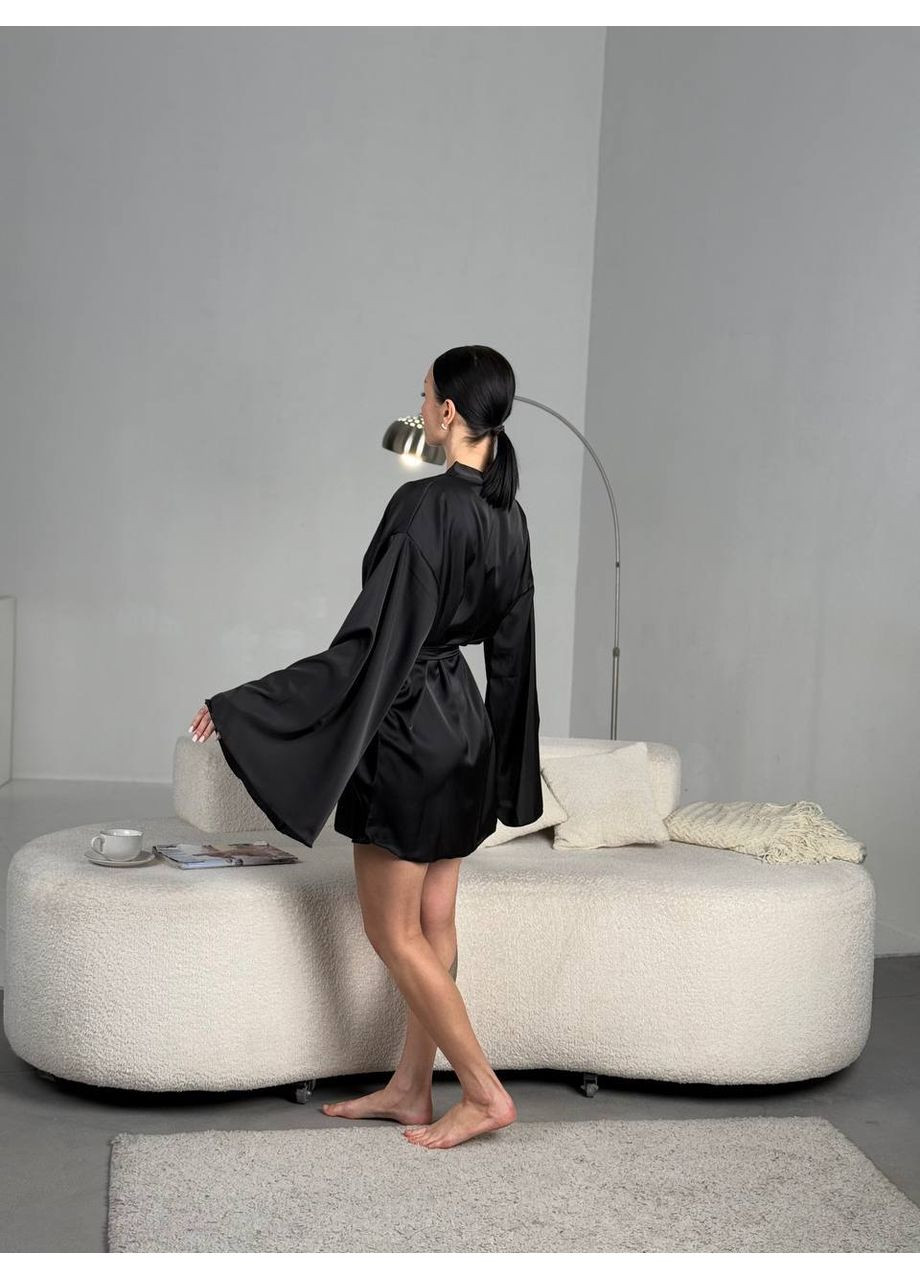 💋 Шовковий міні-халат – твій ритуал краси та домашньої розкоші! Розмірна сітка в описі Vione (367076240)