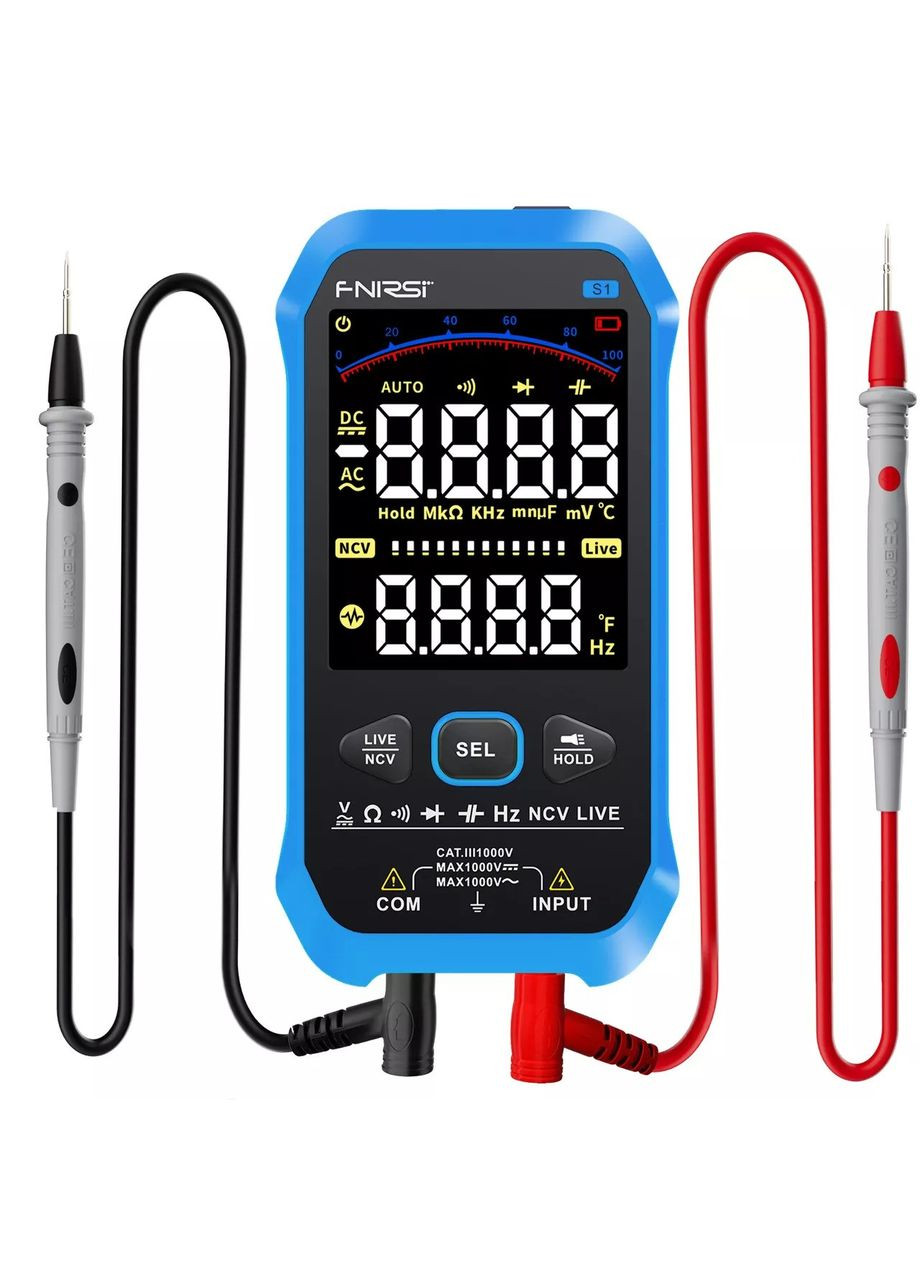 Умный цифровой мультиметр тестер S1 Fnirsi (362346370)