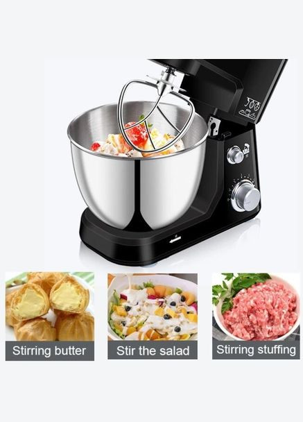 Кухонний тістоміс з чашею ZP-064 планетарний міксер на 4 літри та 3 насадками 3200W Zepline (334844615)