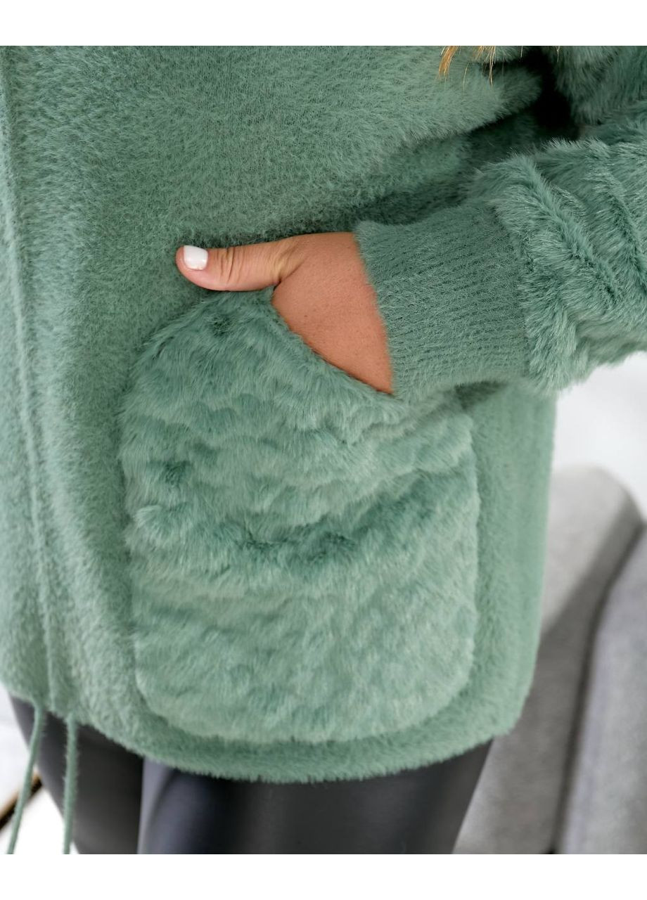 Жіночий тепла кофта на блискавці кофта альпака No Brand (361499653)