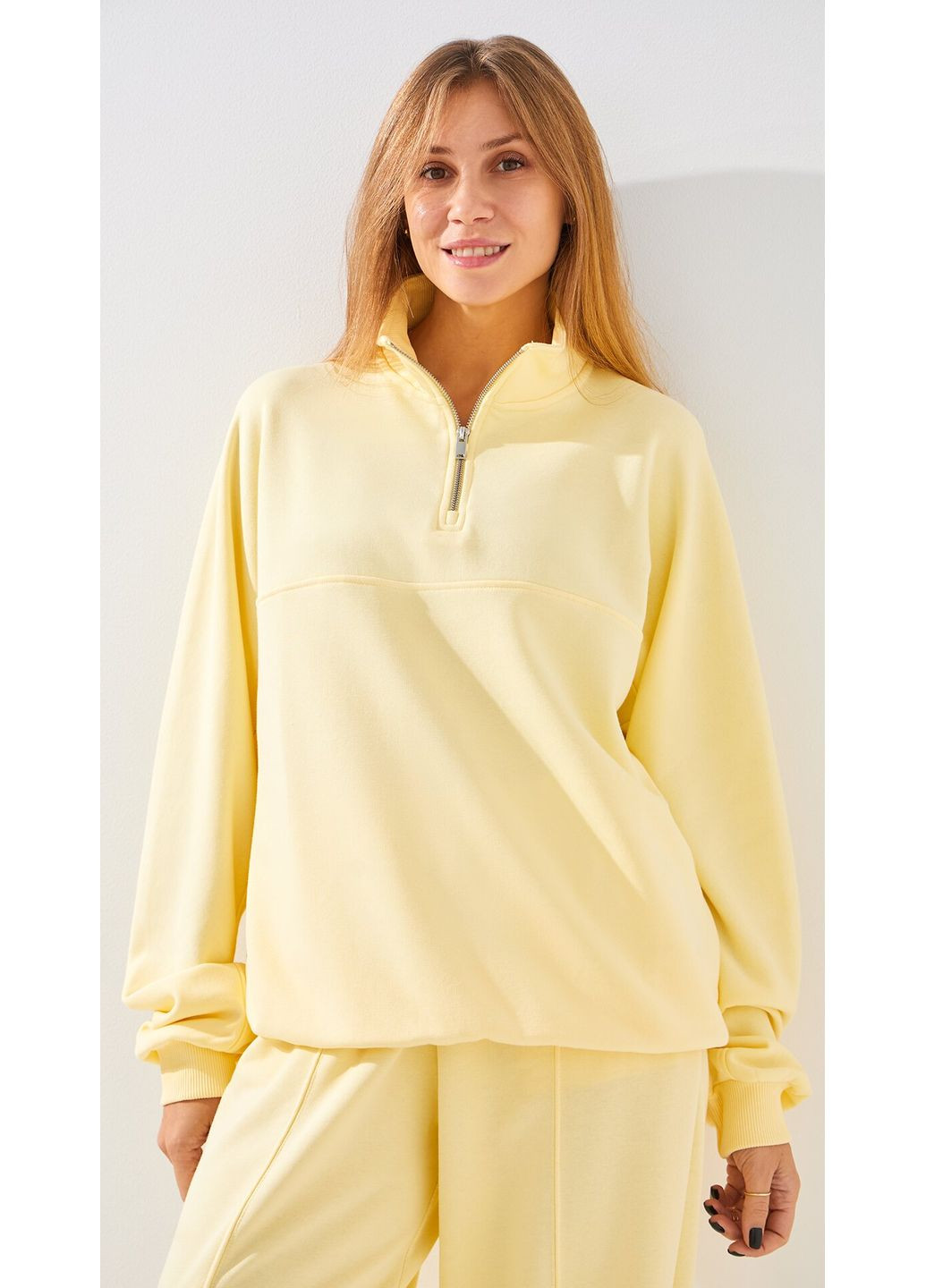 Жовтий світшот однотонний жіночий onme-108-k shop (2000999362910) On me однотонний (369726397)