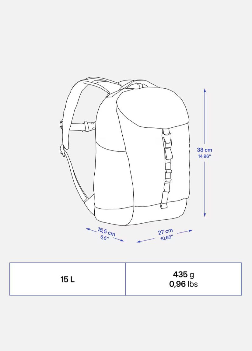 Детский Туристический (Походный) Рюкзак MH900 15л 39x25x20см Бирюзовый Quechua (342967108)