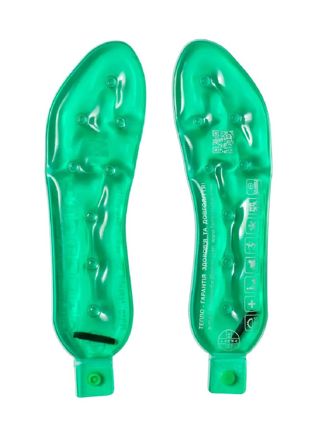 Сольові грілки аплікатори підошви устілки багаторазові медичні зігрівальні 25х7 см (476396-Prob) Зелені Unbranded (280916832)