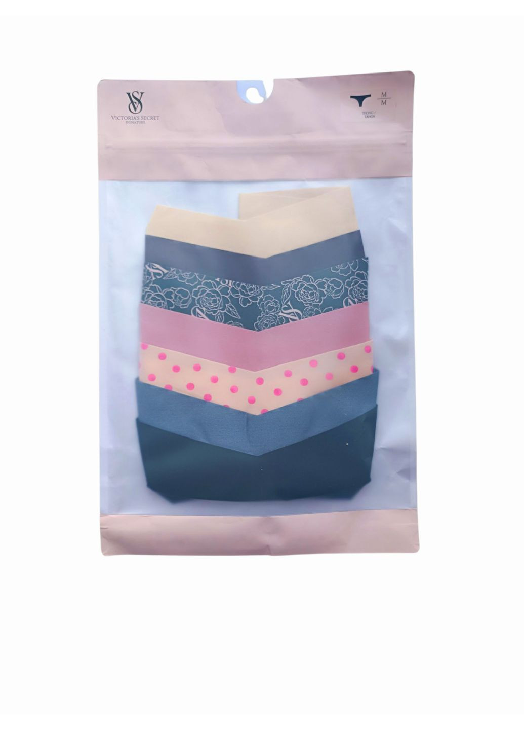 Набор 7 шт бесшовные трусики стринг танга Victoria's Secret стрінг (366447266)