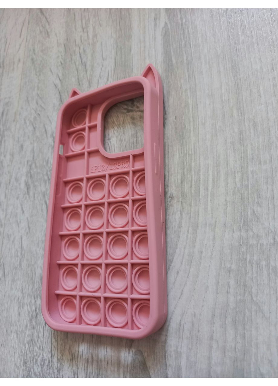 Чохол Pop it для 13 pro антистрес силіконовий Котик Попіт рожевий No Brand (360896769)