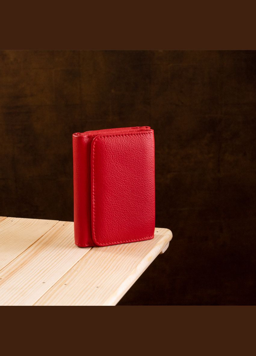 Женский кошелек из натуральной кожи с монетницей 18892 Красный st leather (306881352)