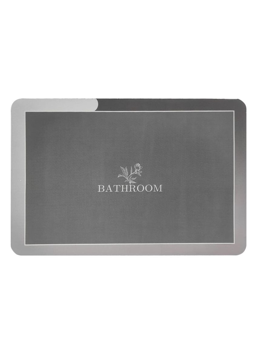 Вологопоглинаючий килимок сірий "Bathroom" 38*58CM*3MM (D) SW-00001563 Sticker Wall (292564760)