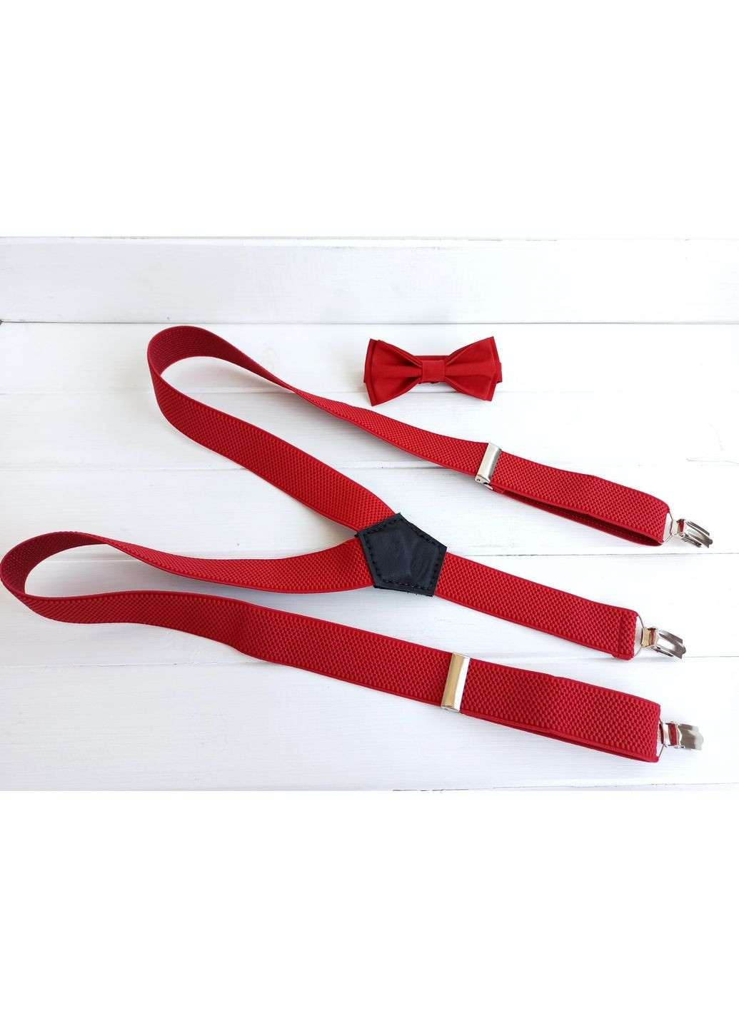 Набор красной бабочки и подтяжек однотонные Major Style (366036889)