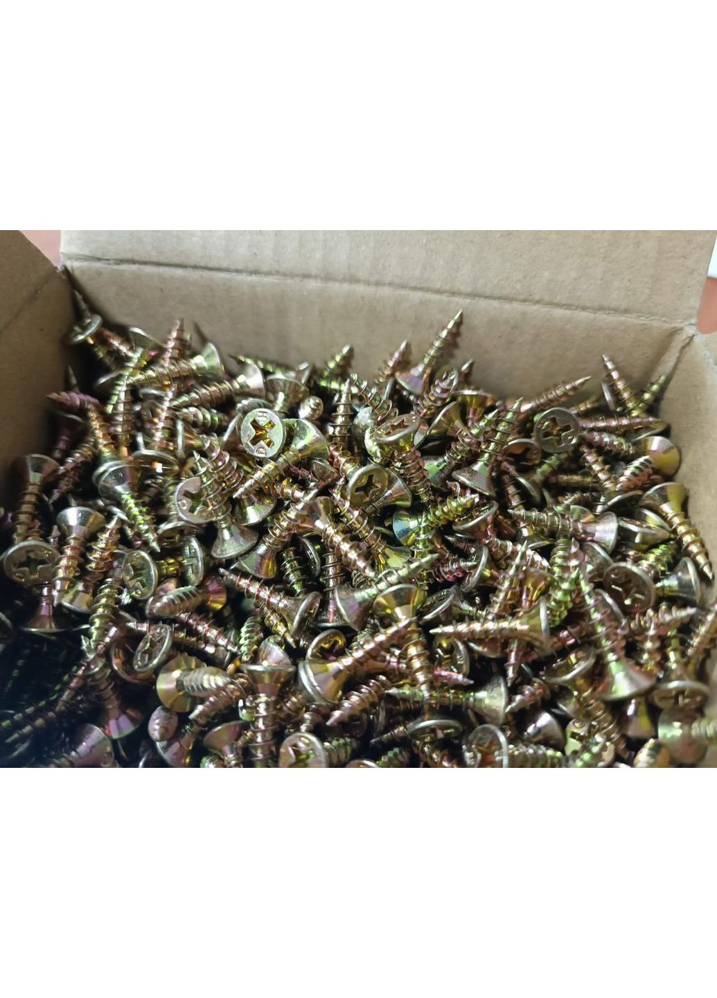 Саморіз універсальний 4×16 мм високоміцний з потайною головкою і повною різьбою для ДВП жовтий цинк (100 шт) Zip-пакет Shenzhen (369717767)