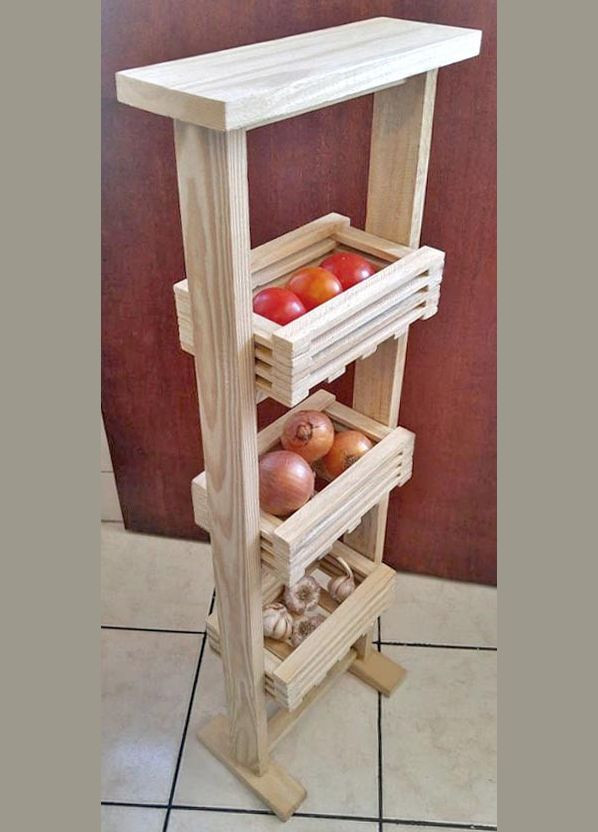 Стеллаж для овощей и фруктов из дерева Вейгела бланже (ЯХТ-006001) No Brand (327844777)