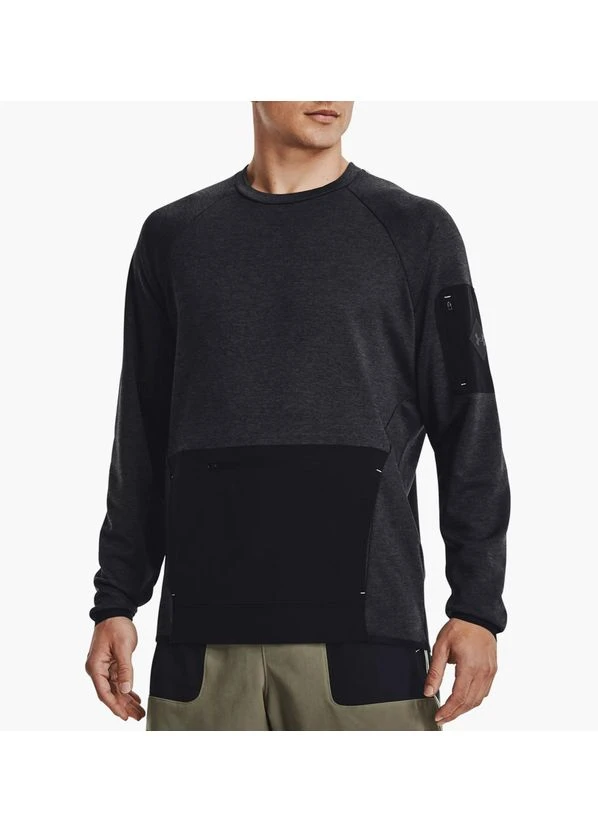 Чорний світшот terrain terry crew black 1370509-001 Under Armour (398006147)