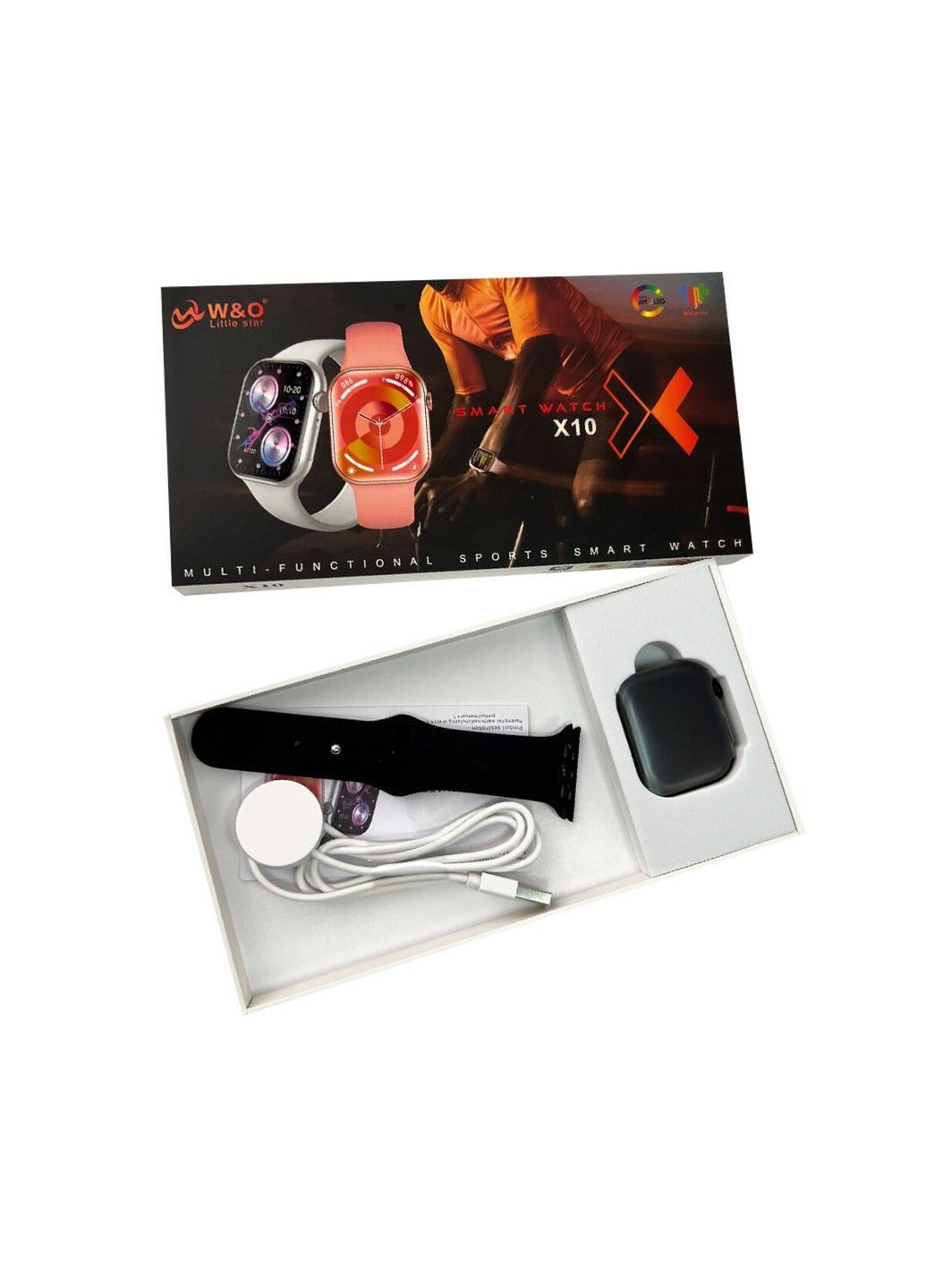 Смарт-часы X10 46mm. 240 mAh. Amoled+IP67 Black W&O (369457692)