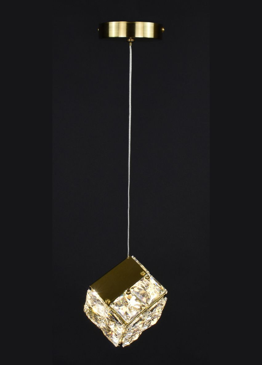 Люстра світлодіодна підвісна LED світильник для квартири на стелю лед 28211 Латунь 18-150х15х15 см. Sunnysky (364495387)