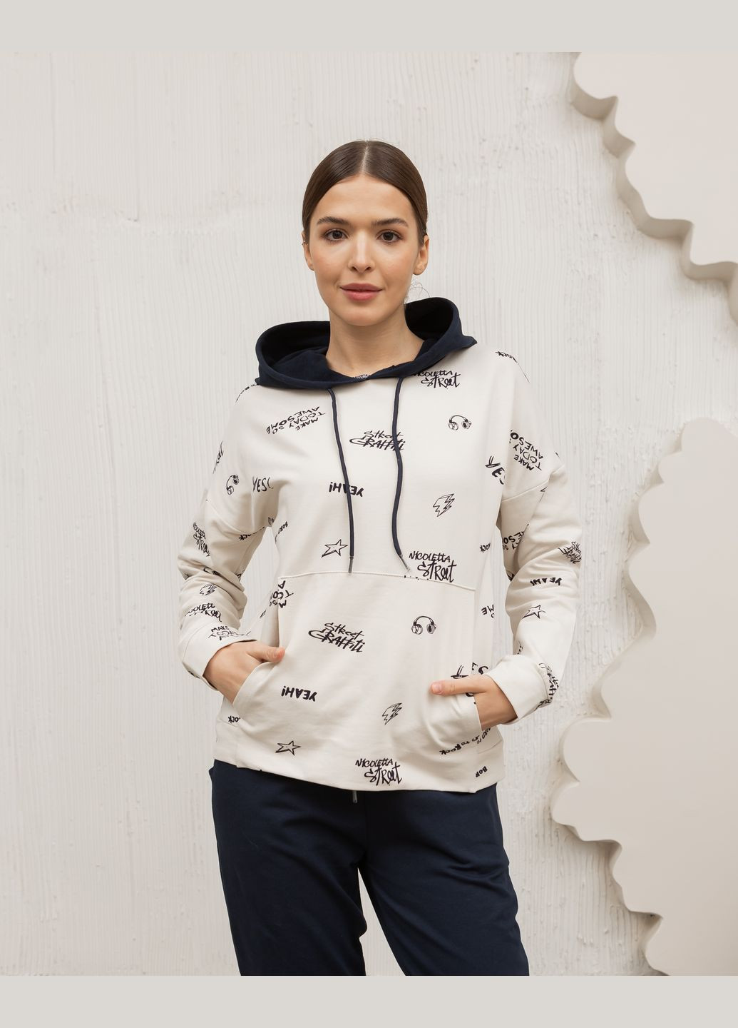 Теплий спортивний костюм худий з капюшоном Nicoletta (317356136)