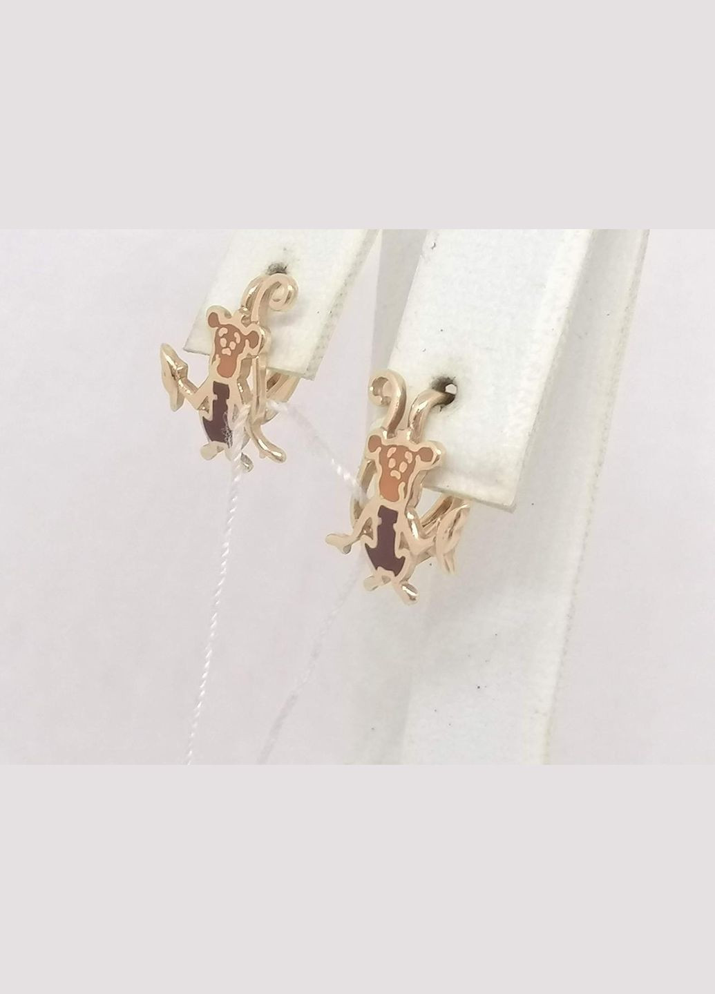 Золоті сережки з емаллю. 400227Е Tango (290891159)