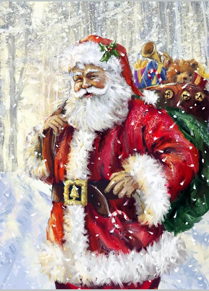 Набор алмазной вышивки "Новогодние подарки" Чарівний діамант (301279028)