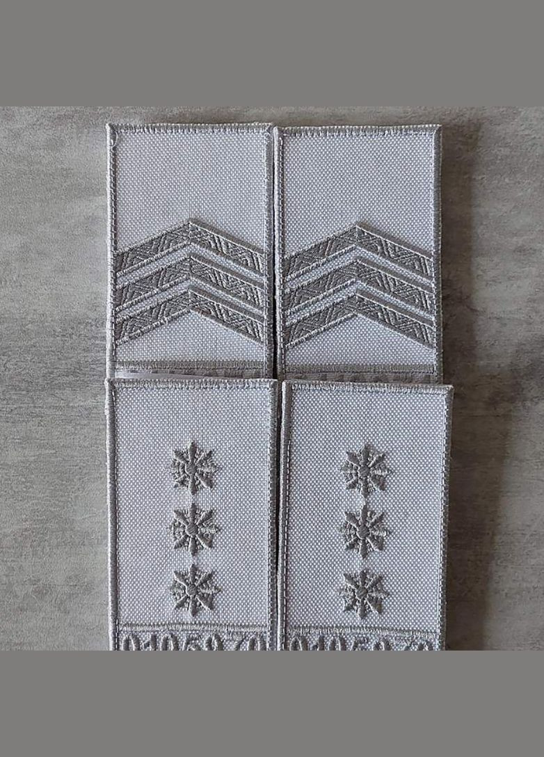 Погон Полиции с номером, белый (бело-серый) No Brand (336381593)