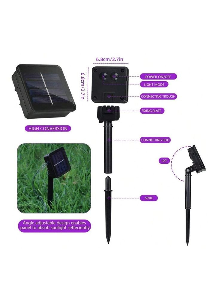 Уличная светодиодная гирлянда Solar 12 метров 100 LED на солнечной батарее "Молочные шары" SunLamp (305572029)