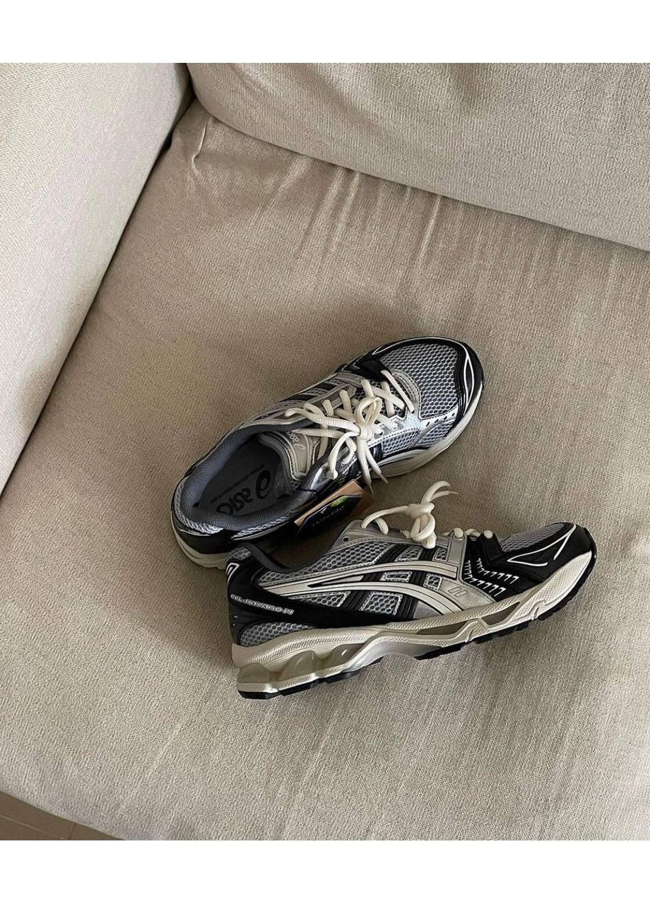 Чорні Осінні кросівки чоловічі asics gel-kayano 14 black silver асікс гель каяно 14 No Brand