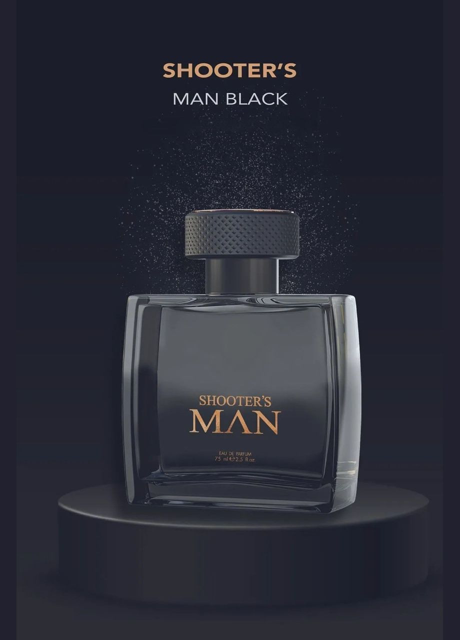 Парфюмерная вода для мужчин Shooters Man Black шутерс мен блек фармаси 75 мл Farmasi (333011742)