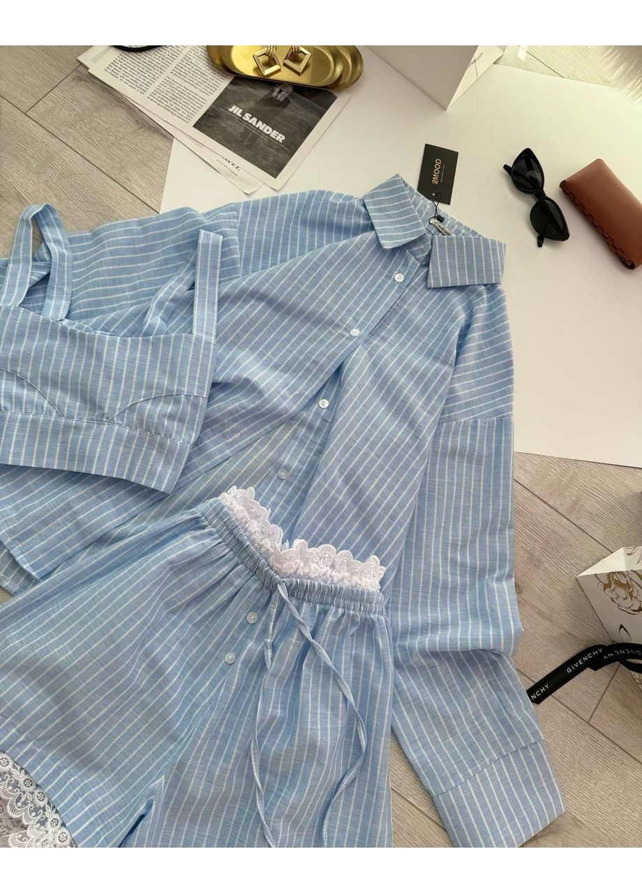 Жіночий комплект у блакитну смужку Україна (349817878)