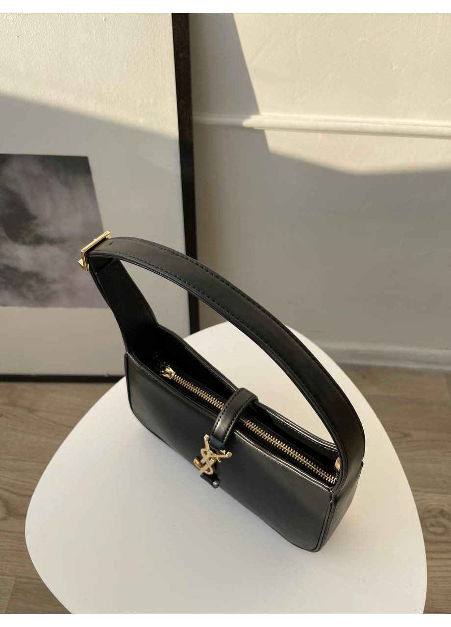Жіноча класична сумка Ів Сен Лоран Yves Saint Laurent Hobo Black чорний багет на плече YSL No Brand (364488334)