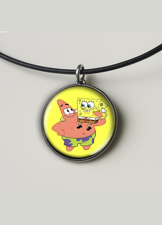 Підвіска (кулон) Губка Боб #08 (круглий) No Brand (328049935)