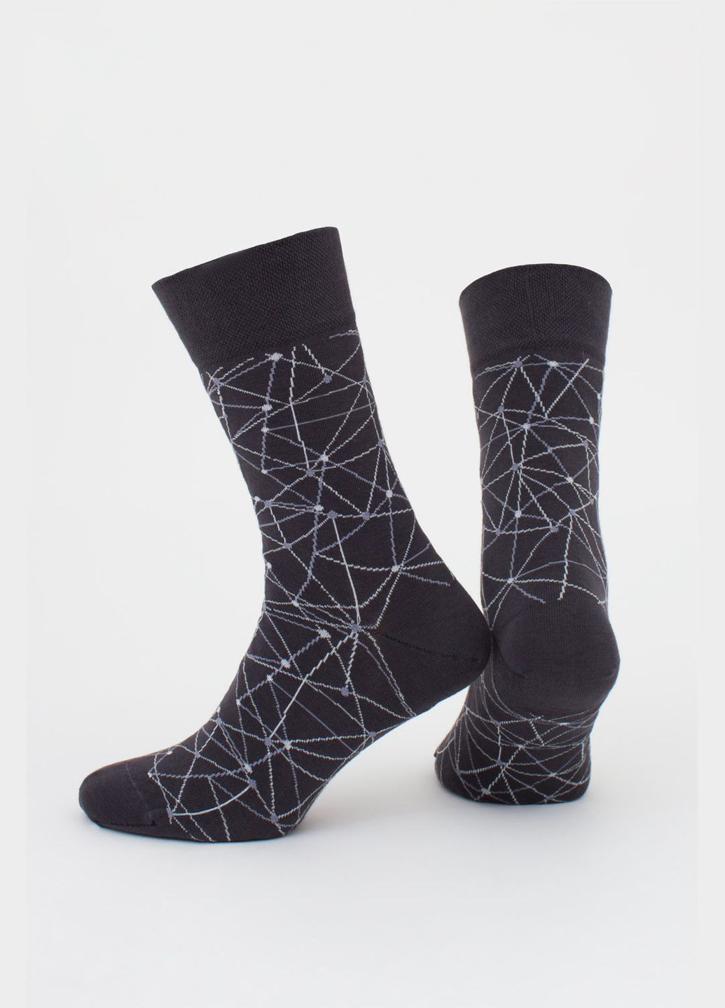 Серые носки мужские Giulia геометрические (302297437)