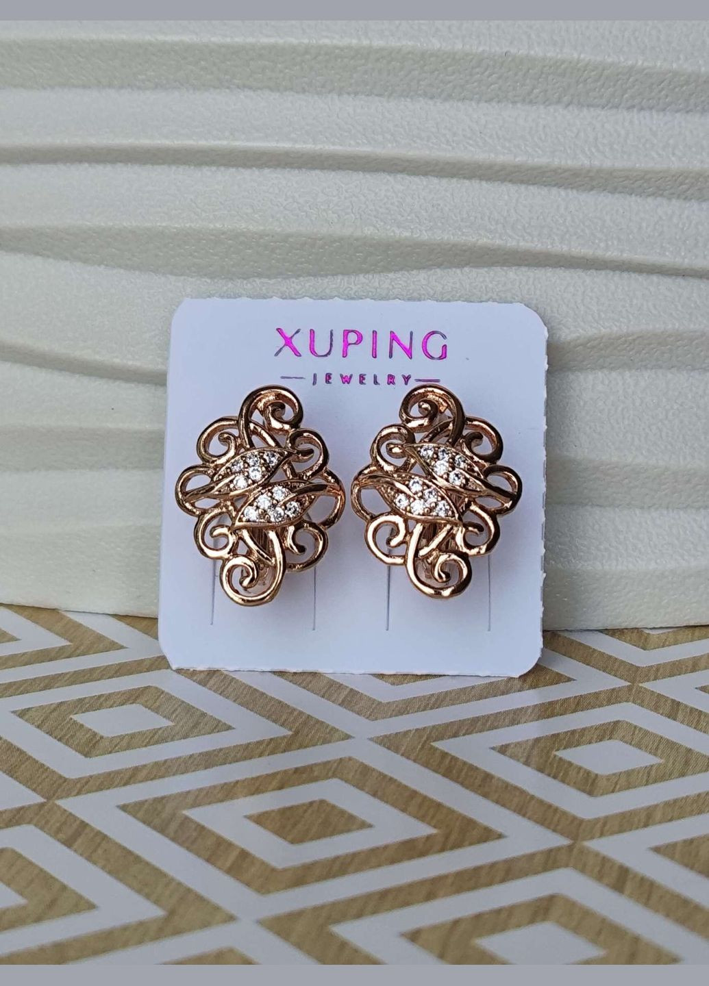 Сережки ксюпінг xuping медзолото позолота Xuping Jewelry (336190309)