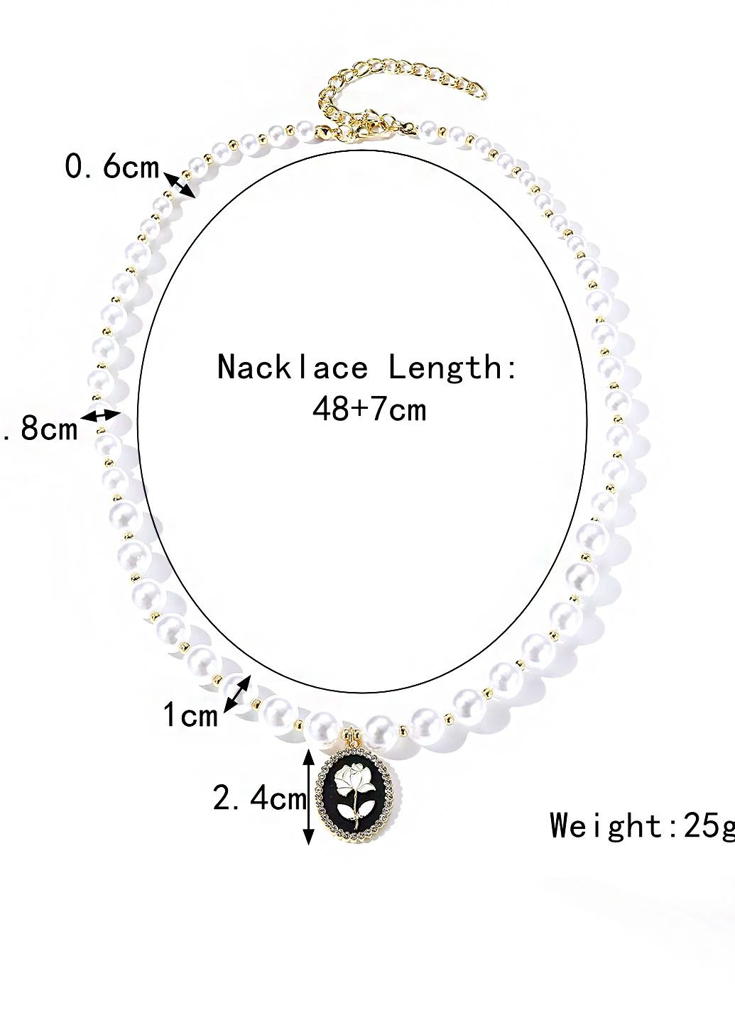 Цепочка "Сияние ночи" с жемчугом Анна Ясеницька (306851997)