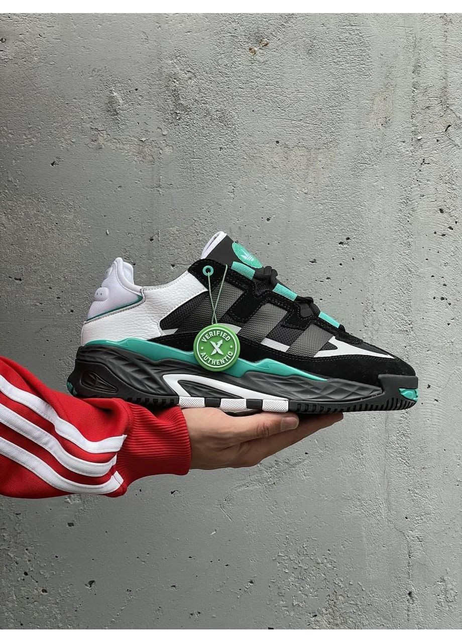 Серые демисезонные кроссовки мужские adidas niteball black green адидас найтбол No Brand