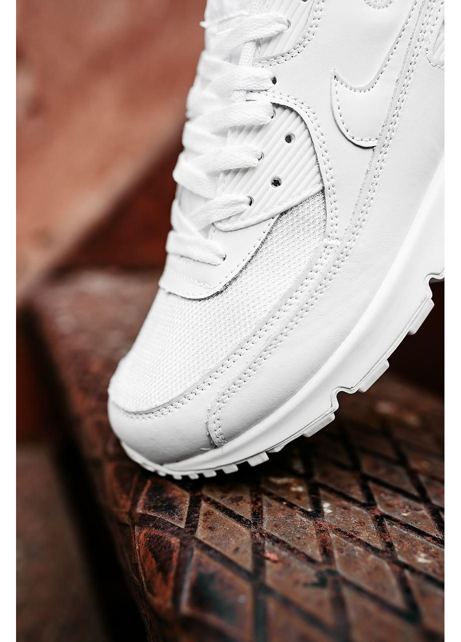Білі Осінні кросівки чоловічі nike air max 90 white 2 найк аір макс 90 No Brand