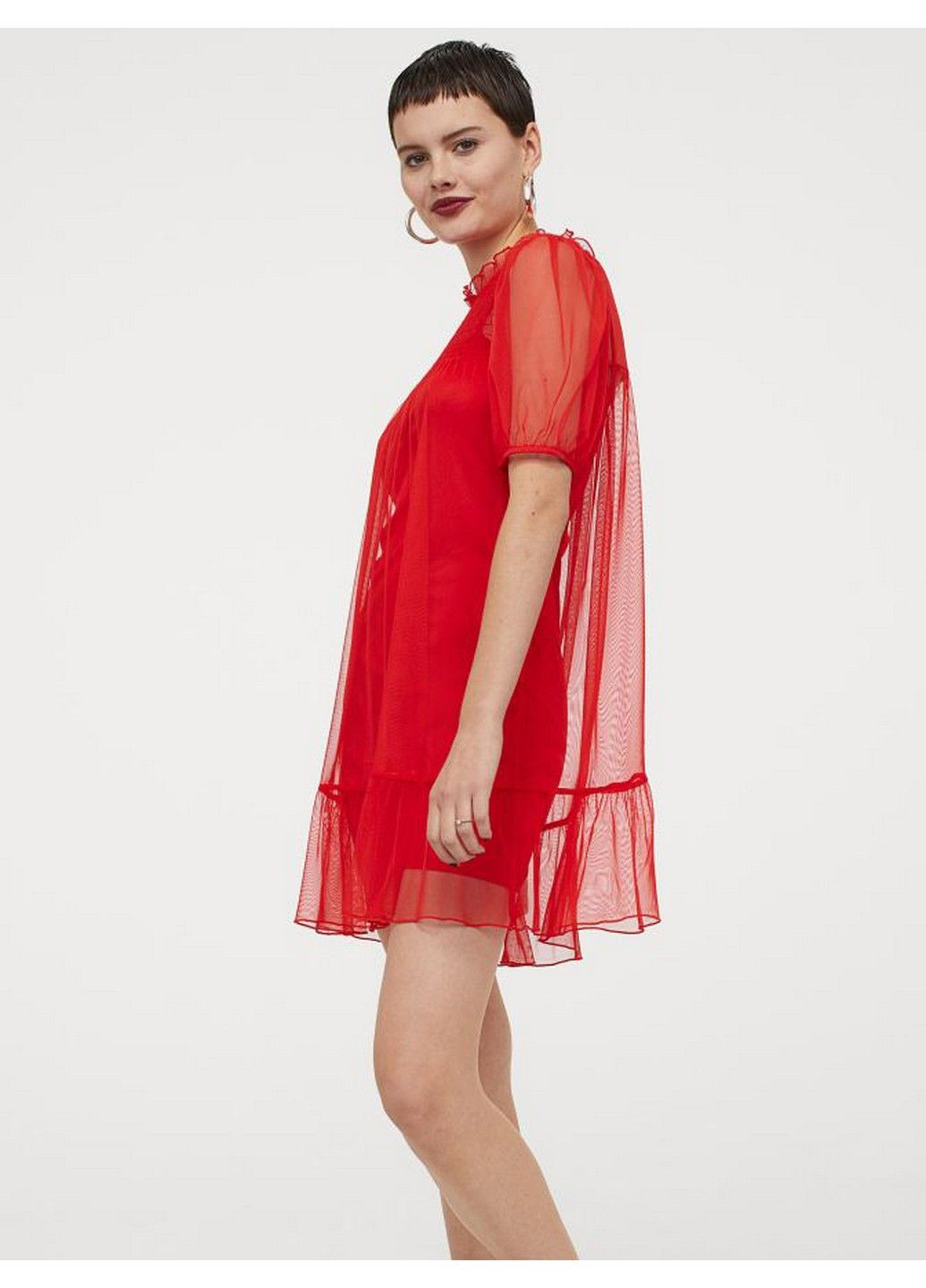 Червона кежуал сукня H&M однотонна