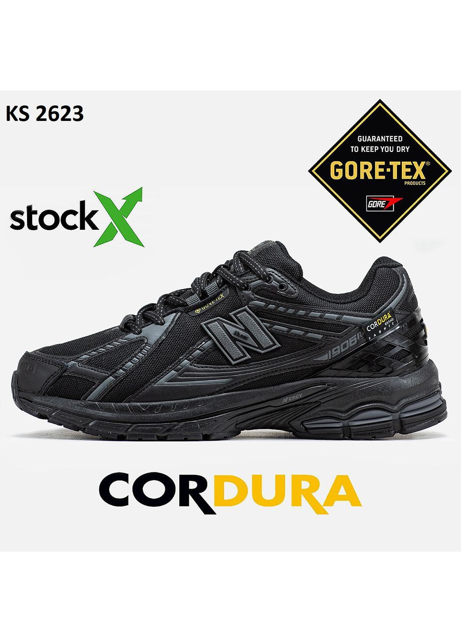 КРОССОВКИ ЖЕНСКИЕ NEW BALANCE 1906R CORDURA GORE-TEX BLACK GRAY НЬЮ БЕЛАНС 1906R No Brand чёрные демисезоны (367170284)