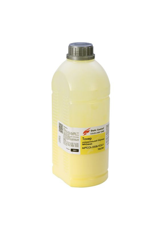 Тонер універсальний Odyssey HP/Canon 500 г yellow (фасований) (MPTCOL-500B-YOS-P) Static Control (338431755)
