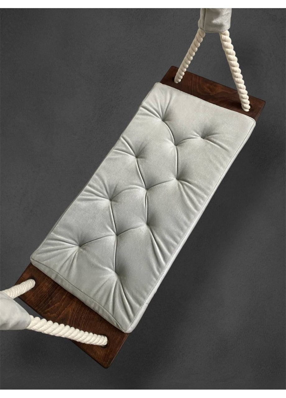 Підвісна гойдалка-лавка “Мрія” з подушкою зі зносостійкого меблевого велюру No Brand (364195474)