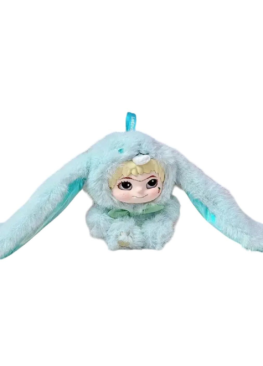 Мягкая плюшевая игрушка брелок длинноухий заяц Вакуку Лабубу с петлей для подвешивания на рюкзак сумку (481238-Prob) Голубая Unbranded (358494930)