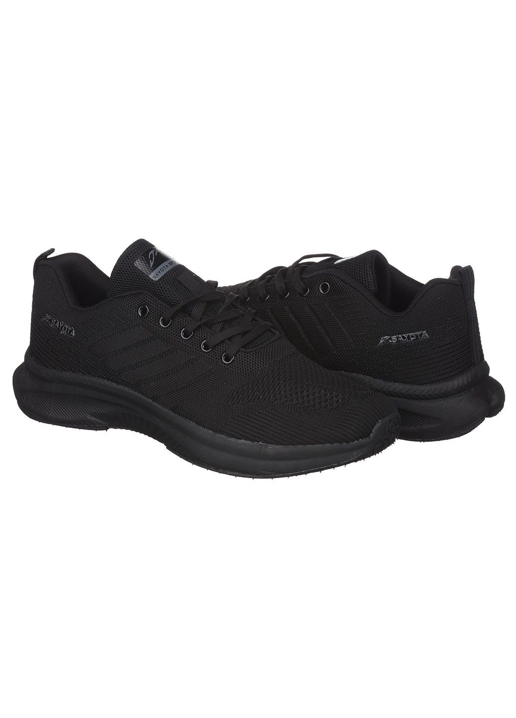 Черные демисезонные мужские кроссовки из текстиля спортивные Sayota