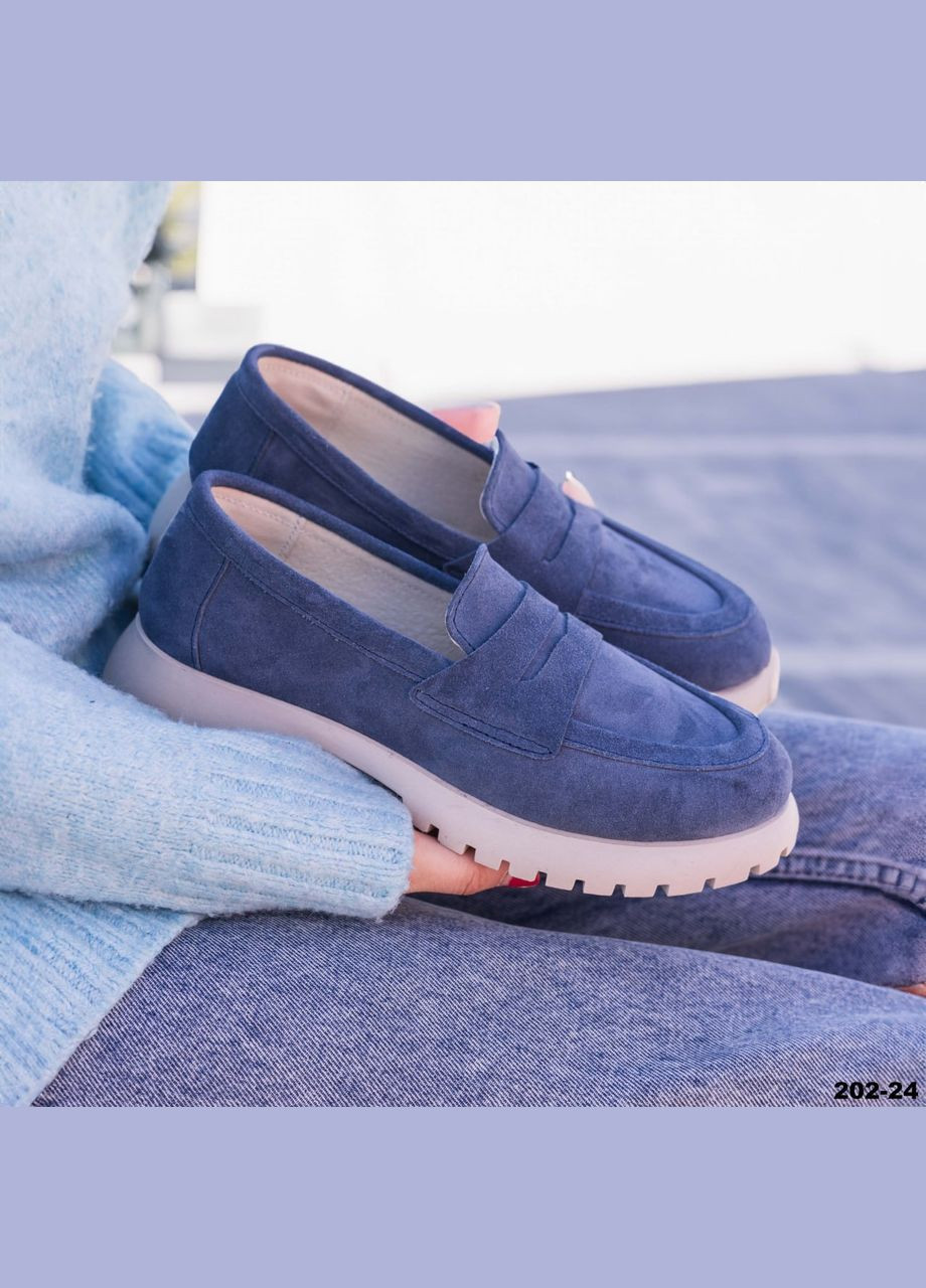 Vakko Туфли лоферы синий з натуральная кожа, — всесезон (326487996)