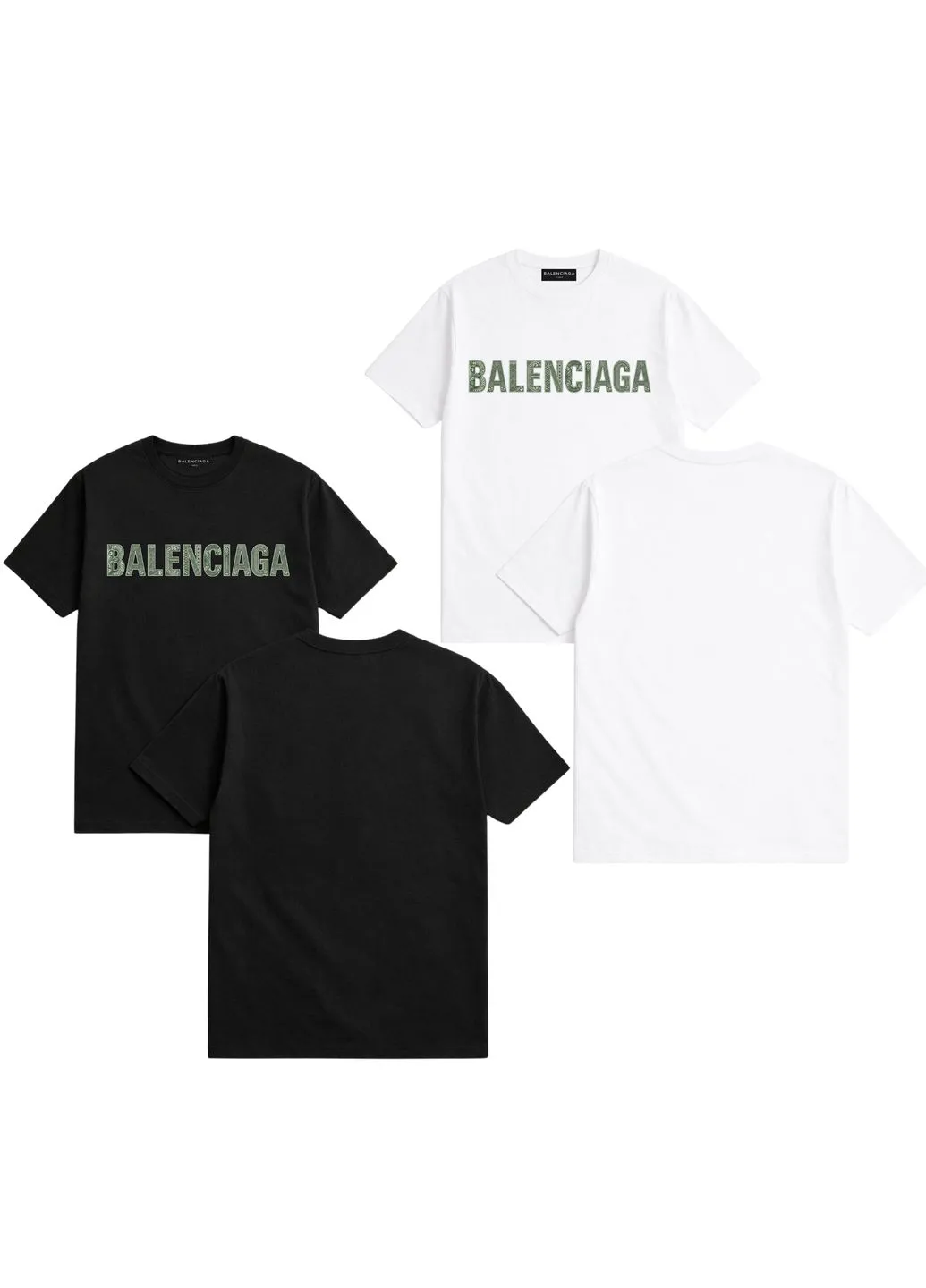 Комбинированная мужская футболка balenciaga No Brand