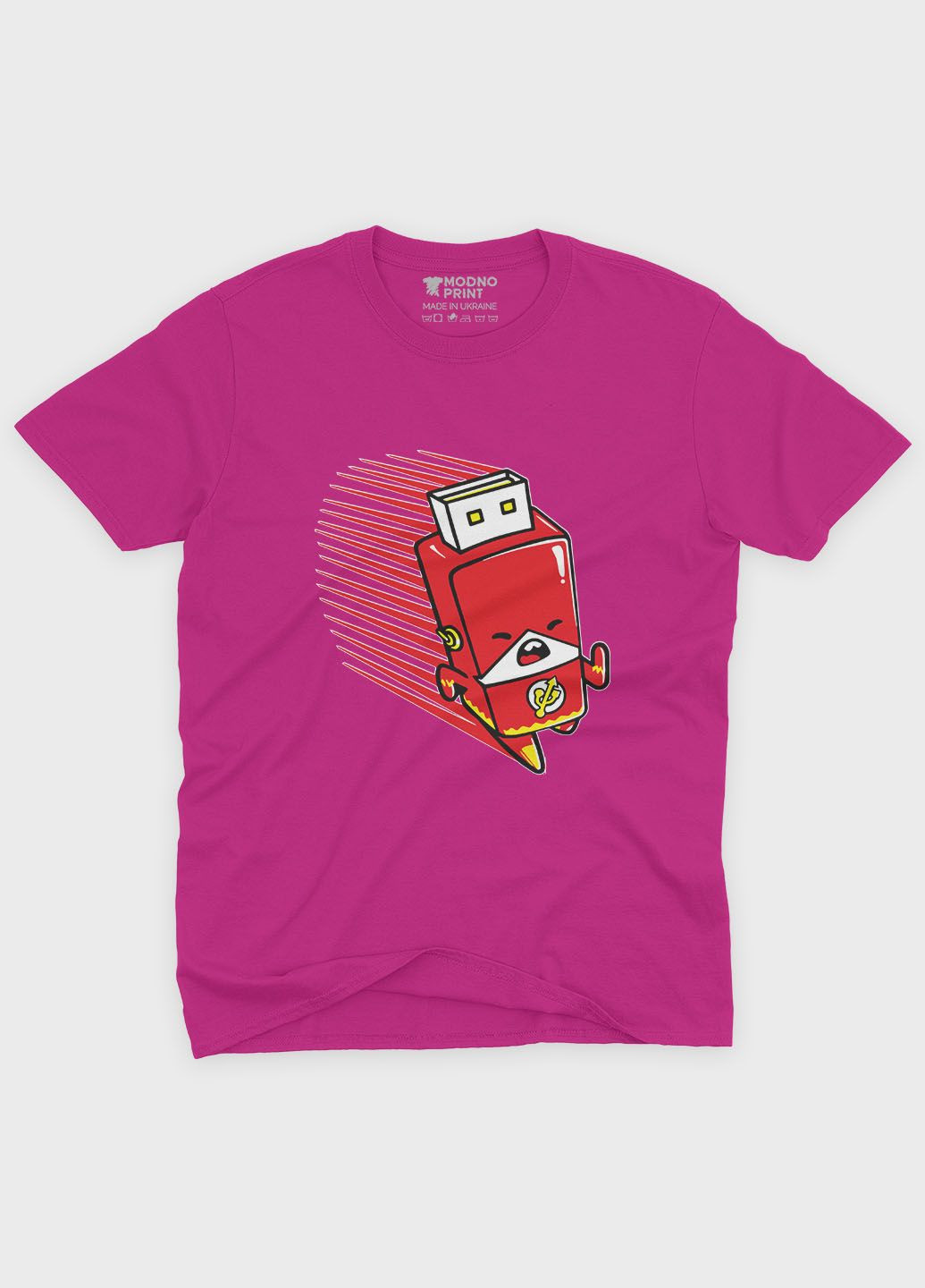 Рожева демісезонна футболка для дівчинки з принтом супергероя - флеш (ts001-1-fuxj-006-010-004-g) Modno