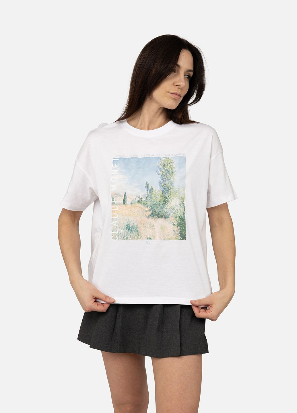 Футболка з коротким рукавом жіноча колір білий ЦБ-00270136 Yuki - (316655808)